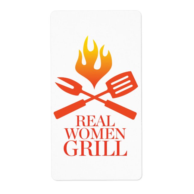 Étiquette Grill femmes réelles (Devant)