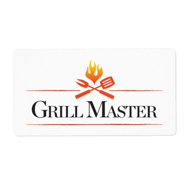 Étiquette Grill Master (Devant)