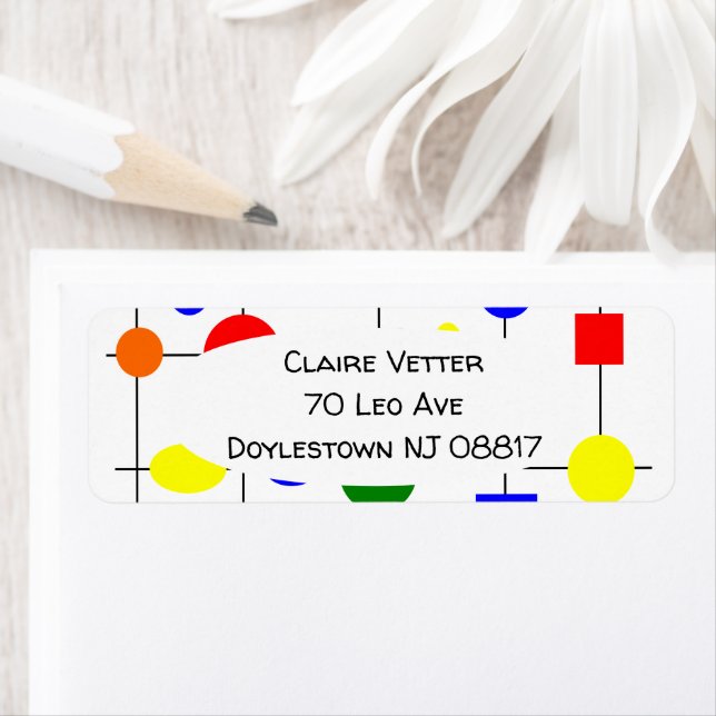 Étiquette Grille Bauhaus (En situation)