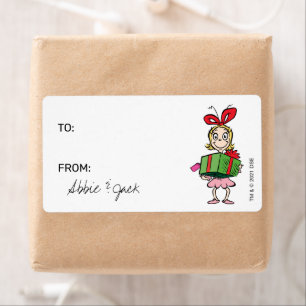 Étiquette Grinch - Cindy-Lou Qui   Noël - De À