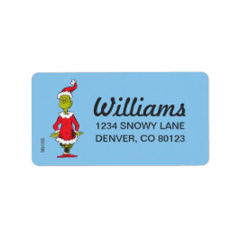 Étiquette Grinch classique | Père Noël