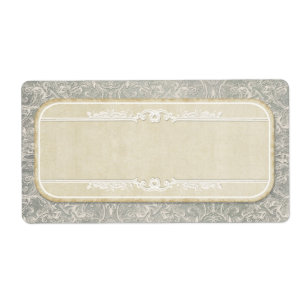 Étiquette Gris Vintage français Régence Dentelle Mariages