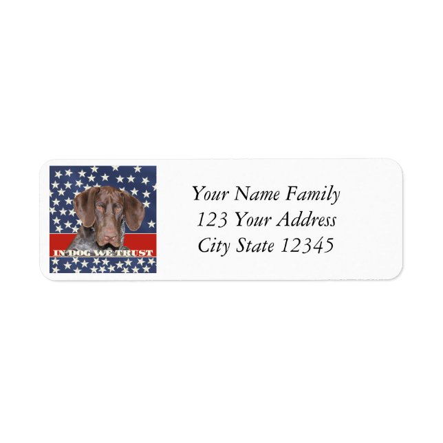 Étiquette Grizzly4President, En Chien Nous Avons Confiance (Devant)