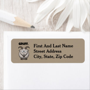 Étiquette Gruff Grey Chèvre Funny Fairy Tale Dessin