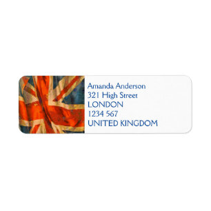 Étiquette Grunge Style Union Jack British Drapeau Illustrati