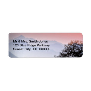 Étiquette GSMNP Sunset Blue Ridge Parkway Voyage Photographi