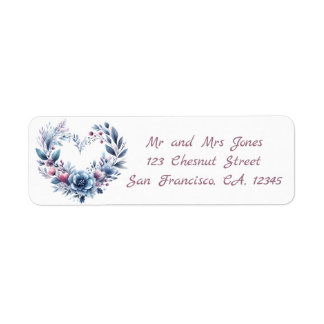 Étiquette Guirlande florale en forme de coeur - Vibes hivern