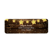 Guirlande lumineuse rustique en bois pour Baby Sho