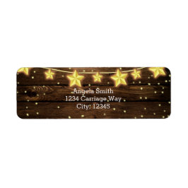 Étiquette Guirlande lumineuse rustique en bois pour Baby Sho