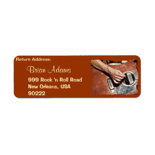 Étiquette GUITAR PLAYER Music Lovers Retourner l'adresse Éti