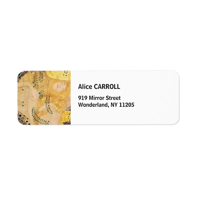 Étiquette Gustav Klimt - Serpents d'eau I (Devant)