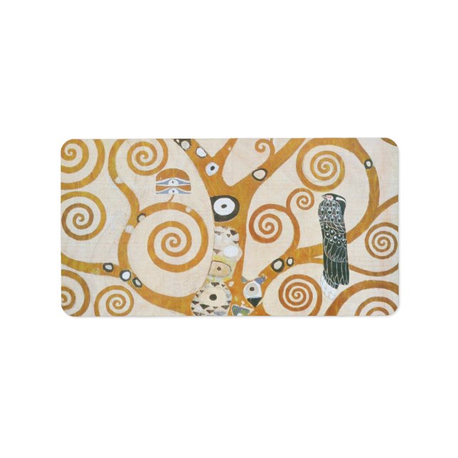 Étiquette Gustav Klimt The Tree of Life Art Nouveau (Devant)