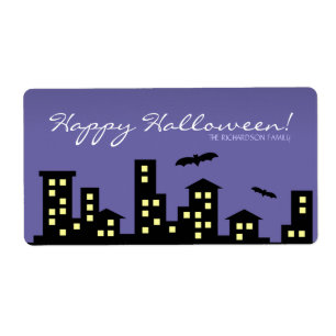 Étiquette Halloween du paysage