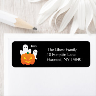 Étiquette Halloween Ghosts Return Address