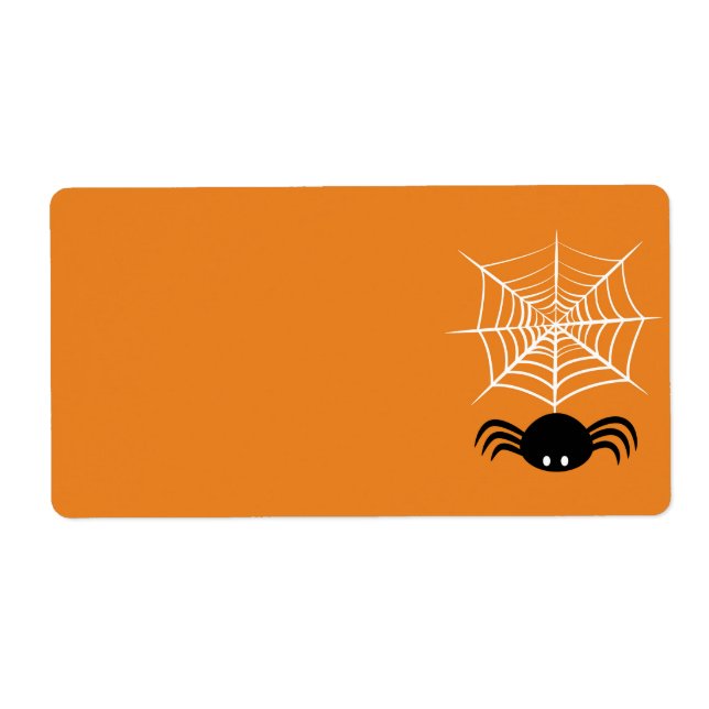 Étiquette Halloween Spider Web (Devant)