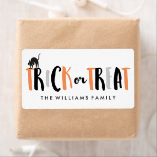 Étiquette Halloween Trick ou Treat