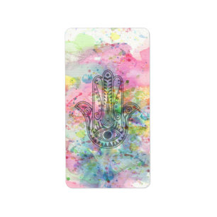 Étiquette HAMSA Main du symbole Fatima