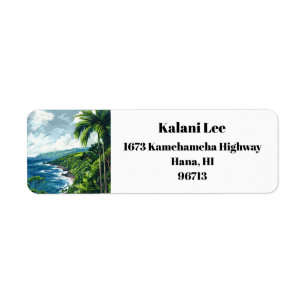 Étiquette Hana Maui Hawaii Road to Hana Adresse de retour