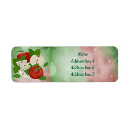 Étiquette Hand-Drawn Apple Address Labels – Rustic