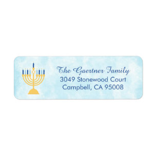 Étiquette Hanoukka Chanukah Menorah