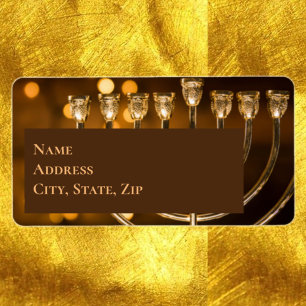 Étiquette Hanoukka Menorah
