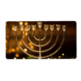 Étiquette Hanoukka Menorah