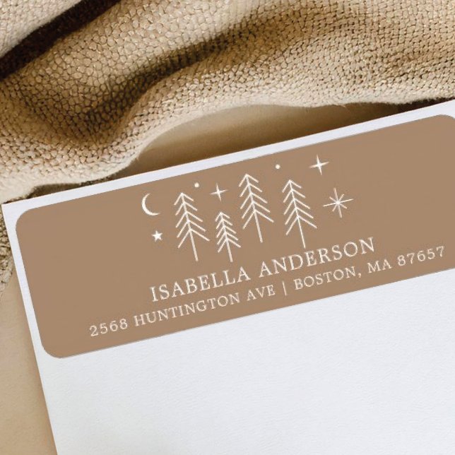 Étiquette Happy Camper Baby shower Adresse (Créateur téléchargé)