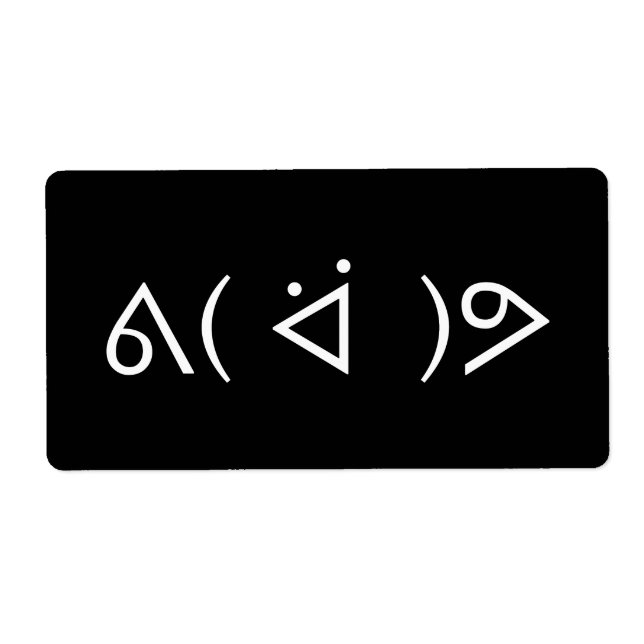 Étiquette Happy Gary ᕕ( ᐛ )Meme Emoticon Text Art (Devant)