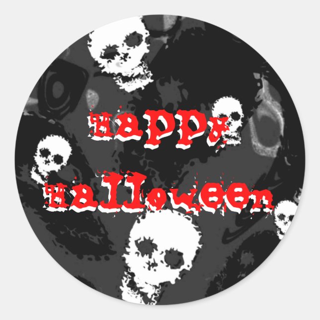 Étiquette "Happy Halloween" de Skull Specters (Devant)