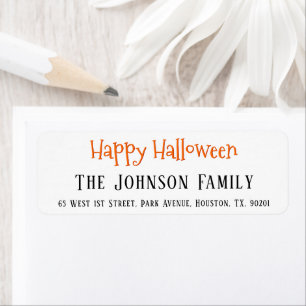 Étiquette Happy Halloween Party Invitations Retour Adresse