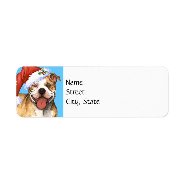 Étiquette Happy Howlidays APBT (Devant)