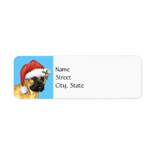 Étiquette Happy Howlidays Bullmastiff