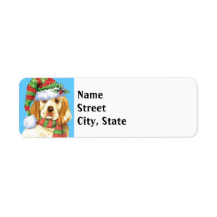 Étiquette Happy Howlidays Clumber Spaniel