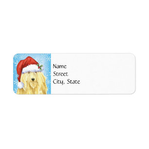 Étiquette Happy Howlidays Komondor