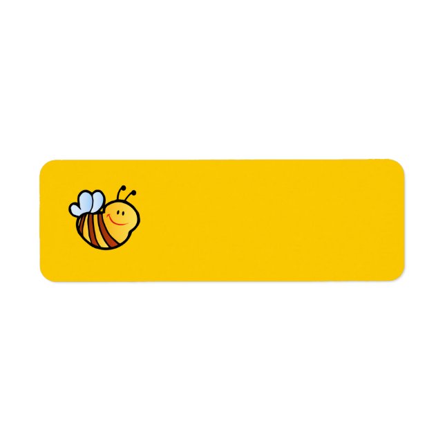 ÉTIQUETTE HAPPY LITTLE BUMBLEBEE BEE CARTOON CUTE HONEY INSE (Devant)