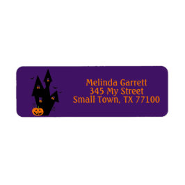 Étiquette Haunted House Citrouille Fun Halloween Adresse per