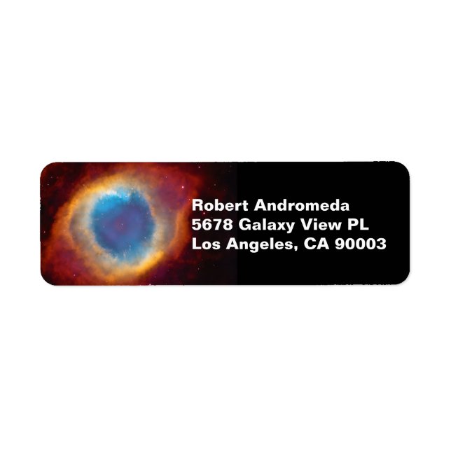 Étiquette Helix Nebula ou NGC 7293 Voir avec TVH, ZGOS, (Devant)
