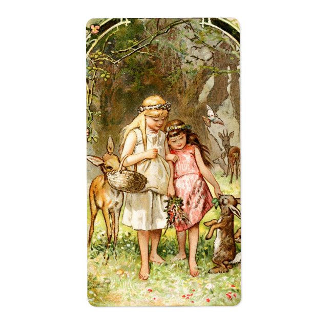 Étiquette Hermann Vogel - Blanche neige et rouge Rose (Devant)