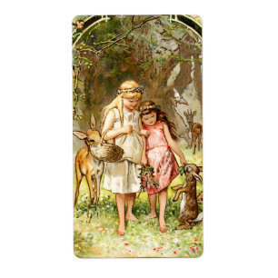 Étiquette Hermann Vogel - rouge de neige blanc et de rose