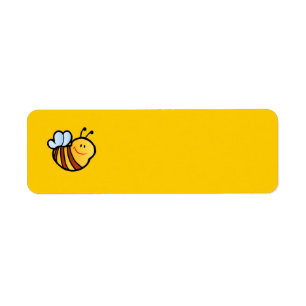 ÉTIQUETTE HEUREUX PETIT BOMBLEBEE BEE CARTOON CUTE HONEY INS