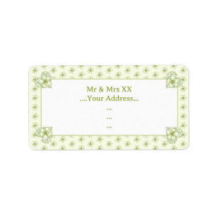 Étiquette Hibiscus & dentelle BLANC