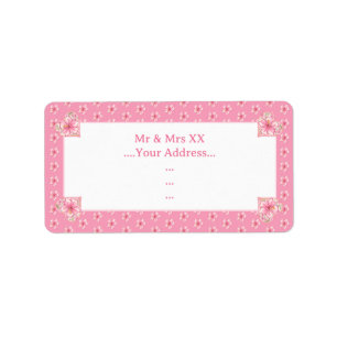 Étiquette Hibiscus & dentelle PINK