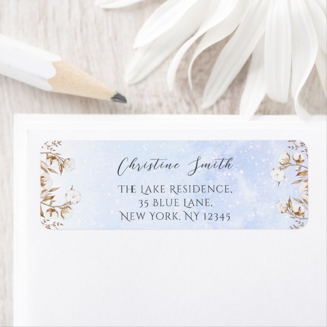 Étiquette Hiver Baby shower neutre pour les femmes Adresse d (En situation)