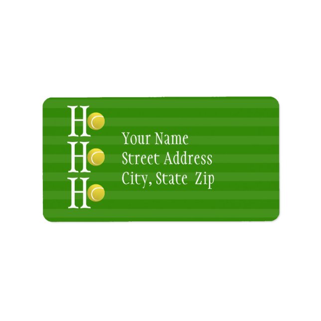 Étiquette HO-HO-HO - tennis (Devant)