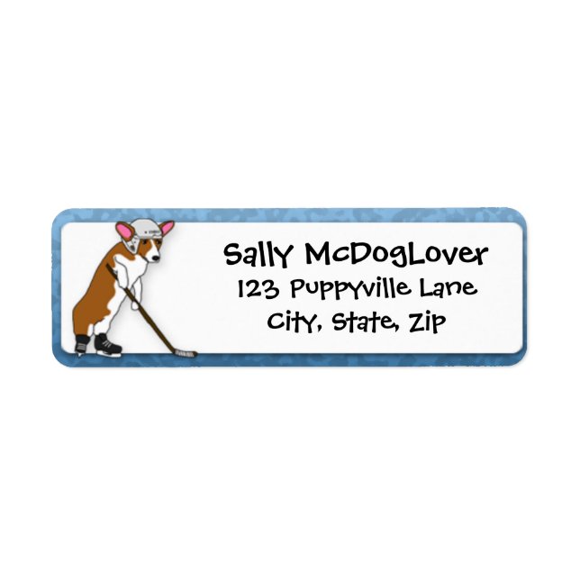 Étiquette Hockey Corgi (Devant)
