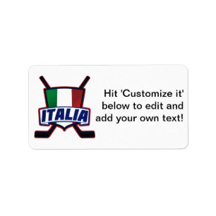 Étiquette Hockey su Ghiaccio de l'Italie
