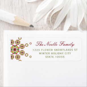 Étiquette Holiday Festin Ornament Star Chic Holiday Adresse