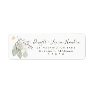 Étiquette Holiday | Return Address Label