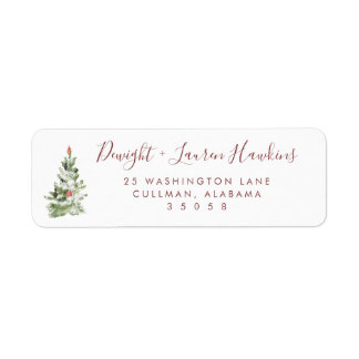 Étiquette Holiday | Return Address Label