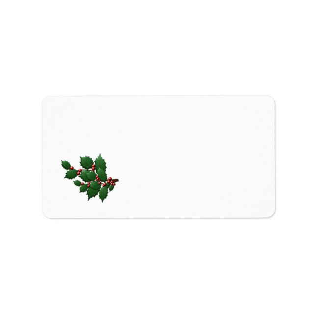 Étiquette Holly Leaf (Devant)